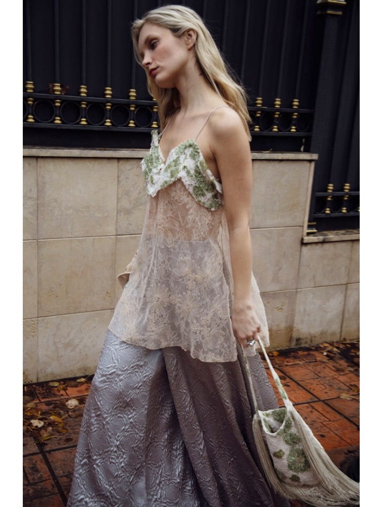 NIDODILEDA Opheliane Top Sequined Floral