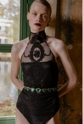 NIDODILEDA Prae Bodysuit Black lace Μαύρο Κορμάκι με δαντέλα