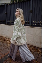 NIDODILEDA Fayora Cardigan Floral Beaded Φλοράλ Ζακέτα