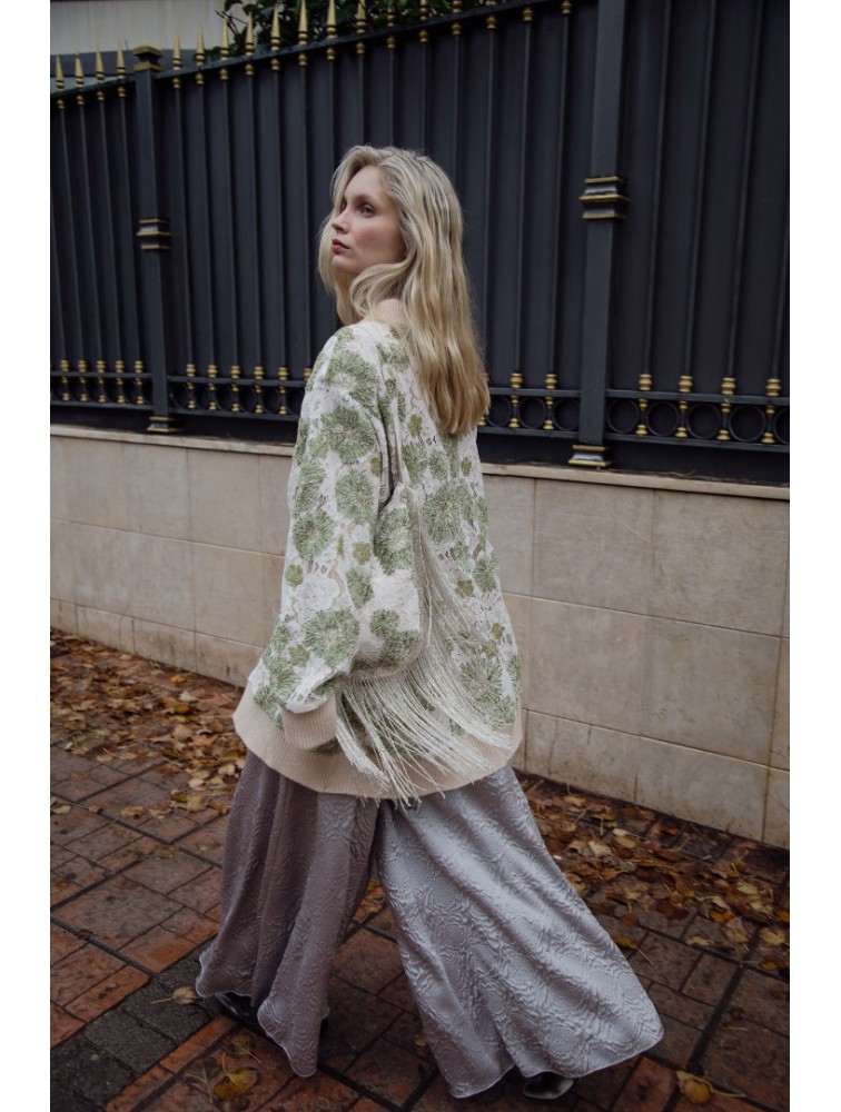 NIDODILEDA Fayora Cardigan Floral Beaded Φλοράλ Ζακέτα