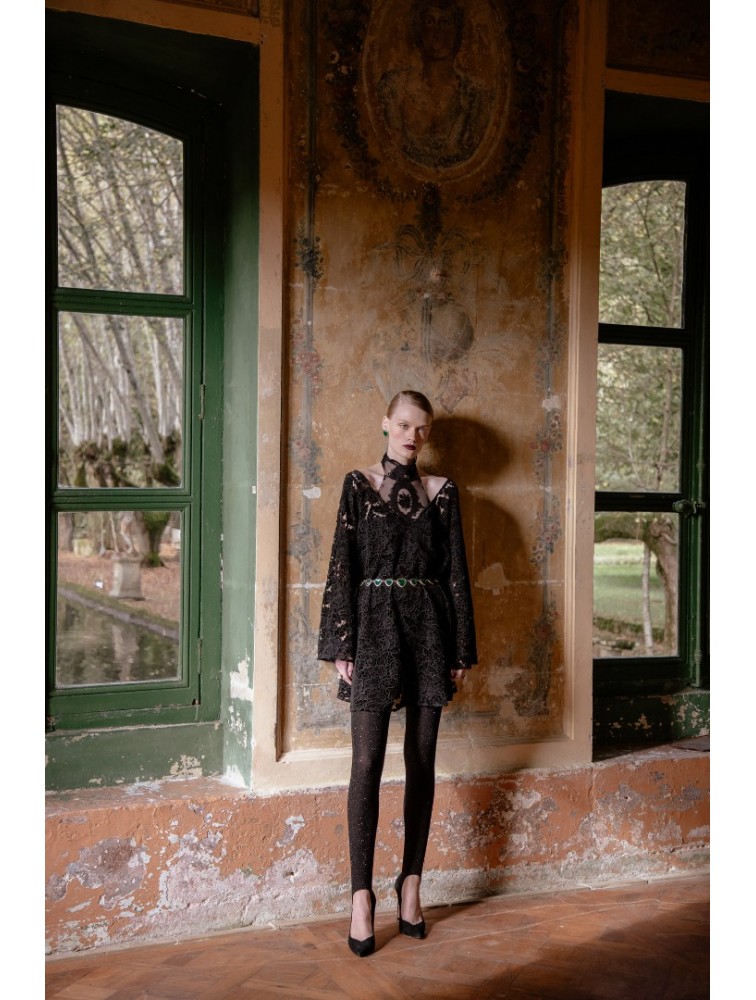 NIDODILEDA Prae Bodysuit Black lace Μαύρο Κορμάκι με δαντέλα