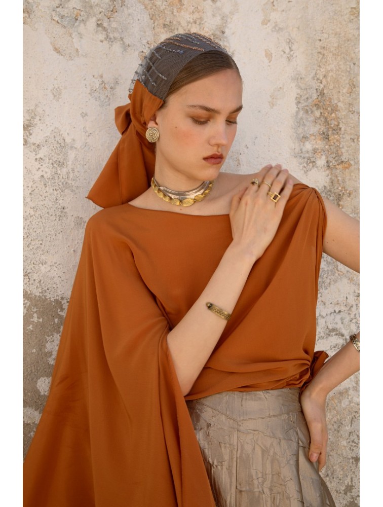 NIDODILEDA Serene Top Burnt Orange