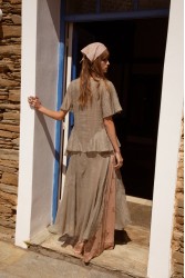 NIDODILEDA Smooth Topdress Light Grey Ανοιχτό Γκρι Τοπ Φόρεμα