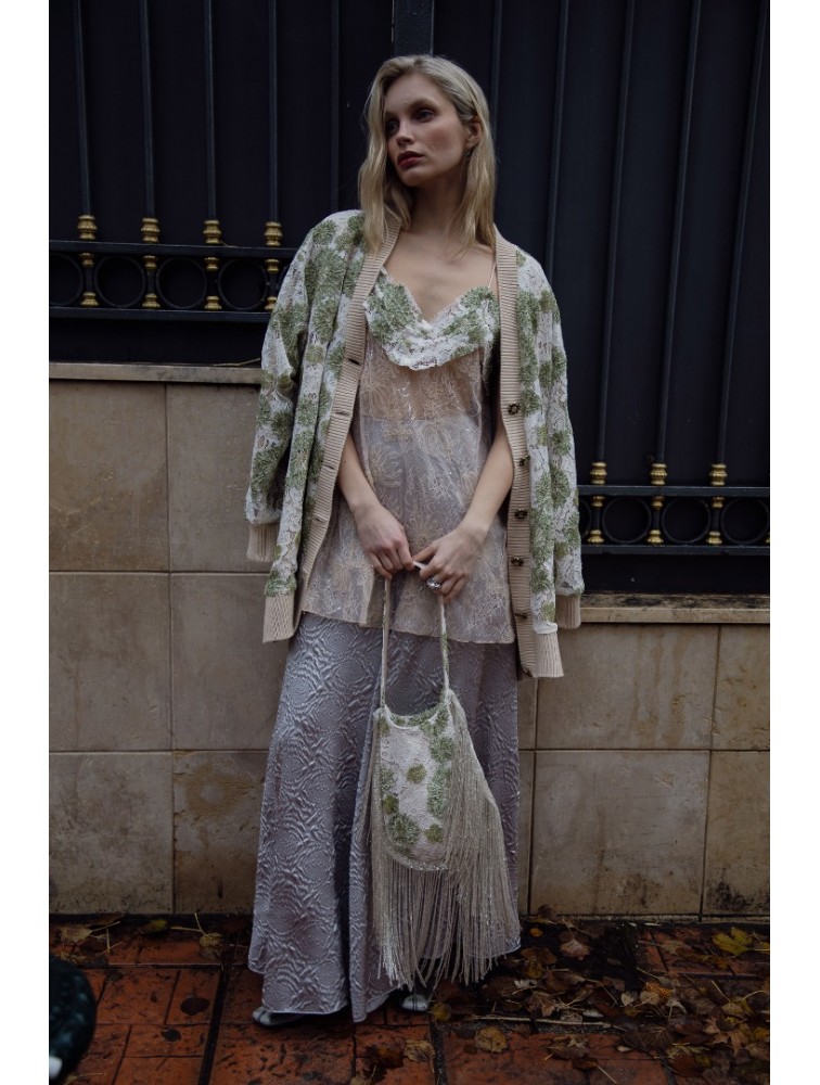 NIDODILEDA Fayora Cardigan Floral Beaded Φλοράλ Ζακέτα