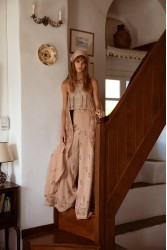 NIDODILEDA Azari Top Peach Beige Ροδακινί Μπεζ Τοπ
