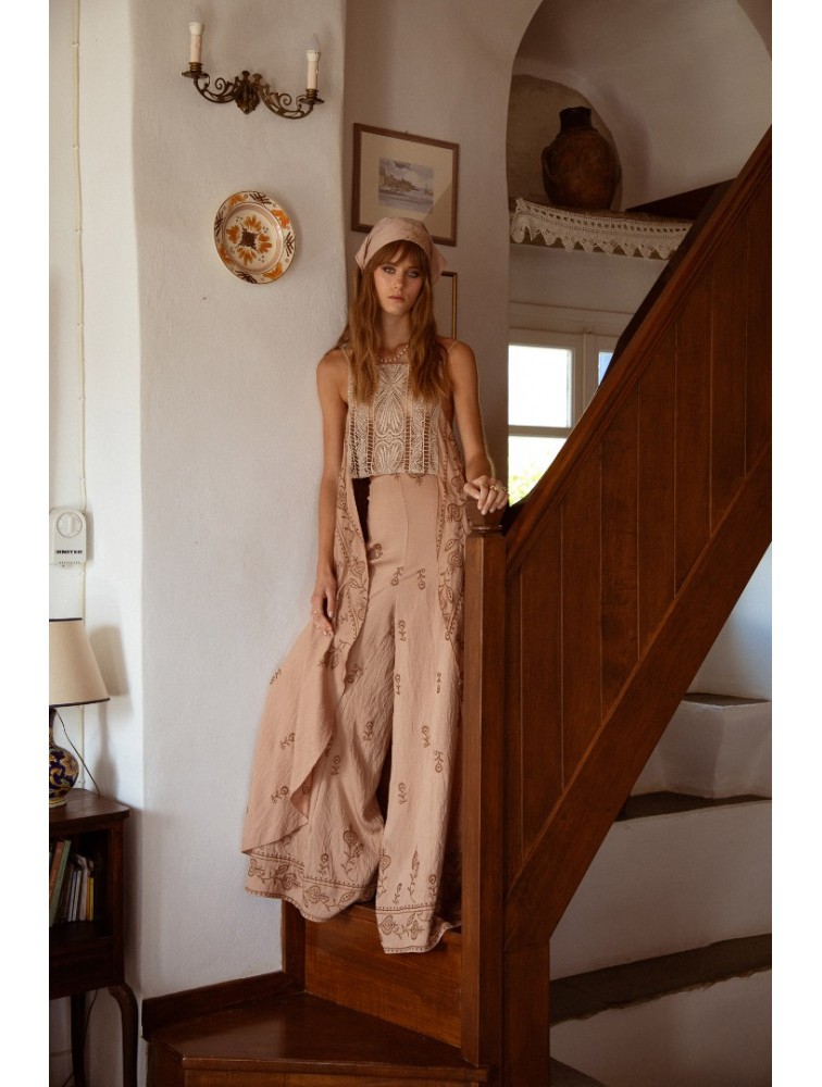 NIDODILEDA Azari Top Peach Beige Ροδακινί Μπεζ Τοπ