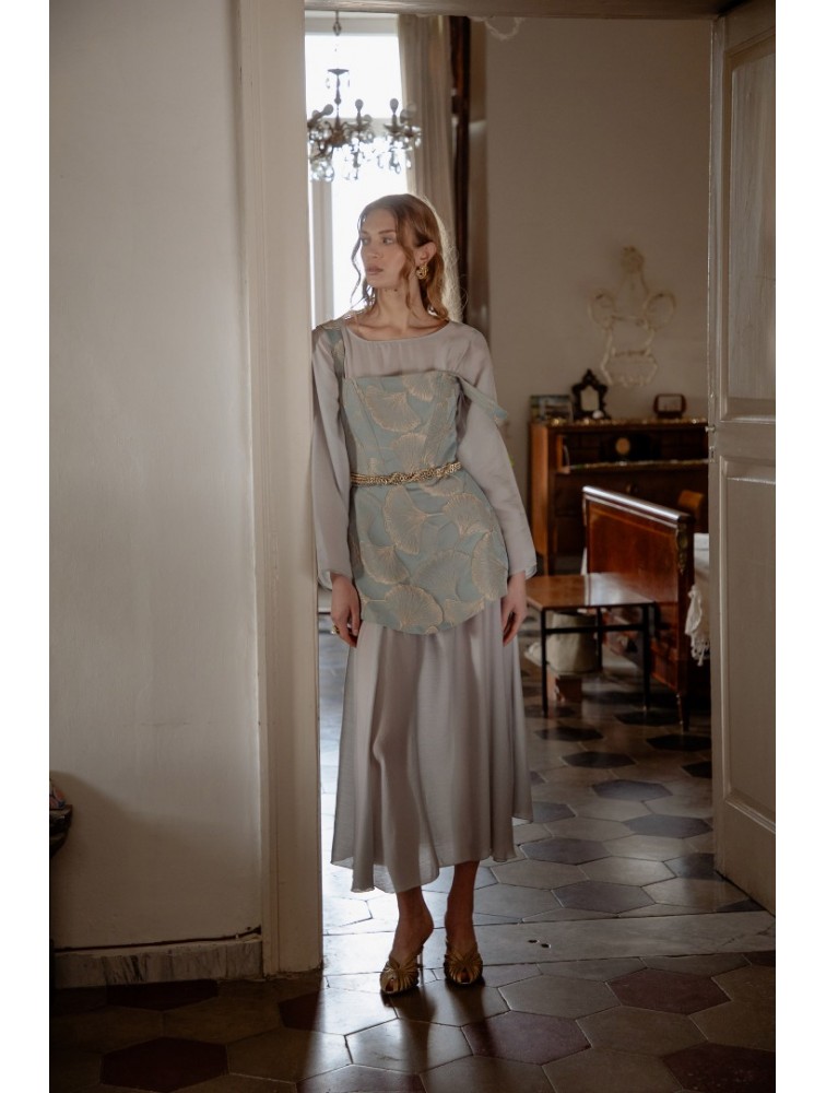 NIDODILEDA Cielo Dress Light Blue Grey Γαλάζιο Γκρι Φόρεμα