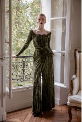 NIDODILEDA Generis Velvet Pants Olive Green Χακί Βελούδινη Παντελόνα