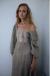NIDODILEDA Liora Dress Light Grey Γκρι Φόρεμα