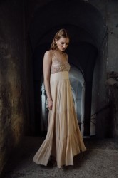 NIDODILEDA Margot Dress Silvery Nude Μπεζ Φόρεμα