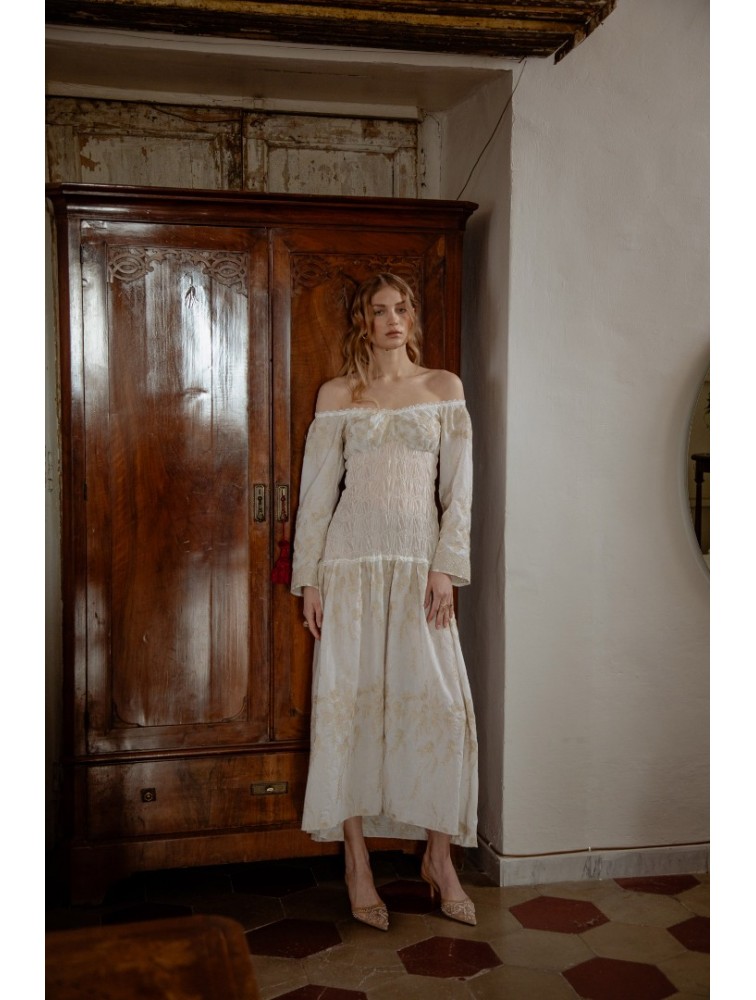 NIDODILEDA Muse Dress Off White Beige Εκρού Φόρεμα
