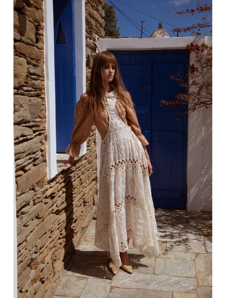 NIDODILEDA Unique Playsuit Light Peach Beige Ροδακινί Ολόσωμο Σόρτς
