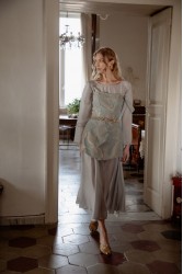 NIDODILEDA Cielo Dress Light Blue Grey Γαλάζιο Γκρι Φόρεμα