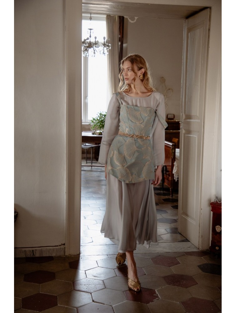 NIDODILEDA Cielo Dress Light Blue Grey Γαλάζιο Γκρι Φόρεμα