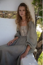NIDODILEDA Liora Dress Light Grey Γκρι Φόρεμα