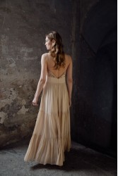 NIDODILEDA Margot Dress Silvery Nude Μπεζ Φόρεμα