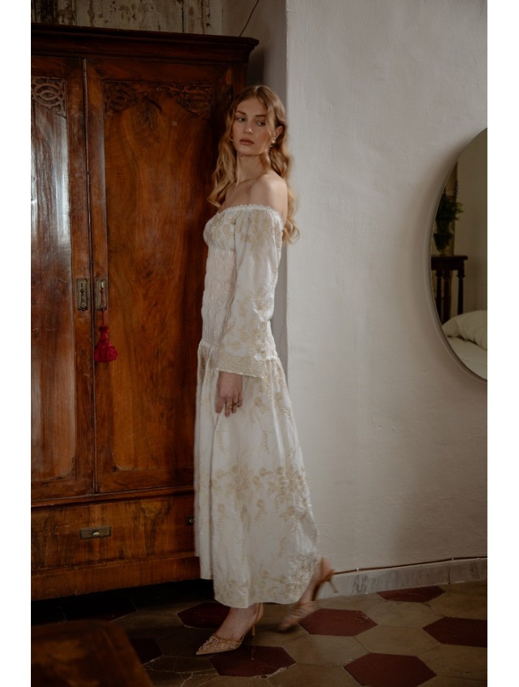 NIDODILEDA Muse Dress Off White Beige Εκρού Φόρεμα