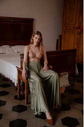 NIDODILEDA Natural Pants Olive Green Λαδί Παντελόνα