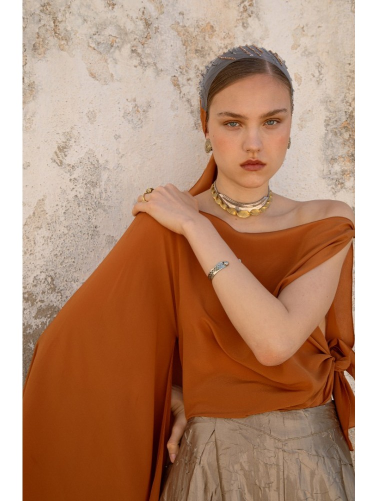 NIDODILEDA Serene Top Burnt Orange