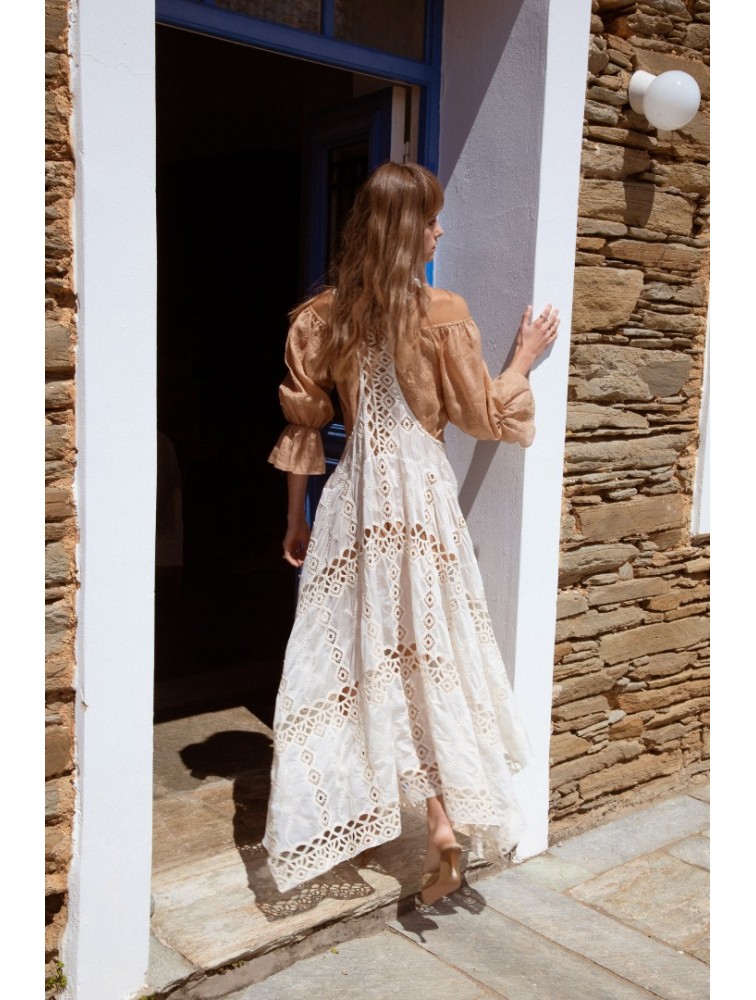 NIDODILEDA Unique Playsuit Light Peach Beige Ροδακινί Ολόσωμο Σόρτς