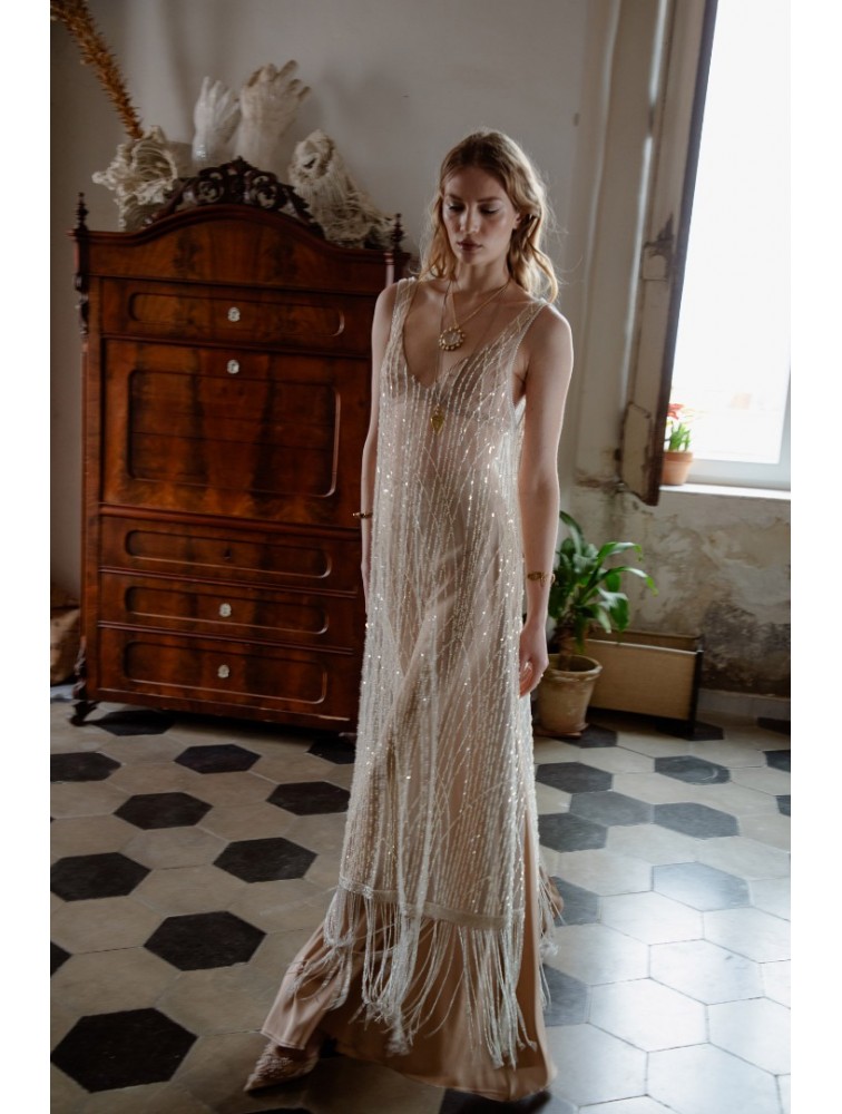 NIDODILEDA Whisper Dress Silvery Ασημί Φόρεμα