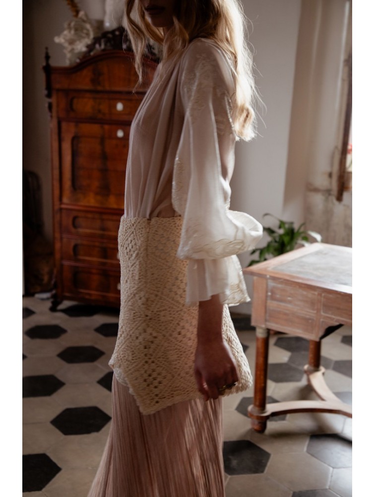 NIDODILEDA Glaze Skirt Sand Φούστα Στο Χρώμα Της Άμμου