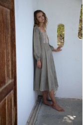 NIDODILEDA Liora Dress Light Grey Γκρι Φόρεμα