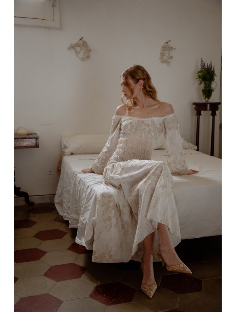 NIDODILEDA Muse Dress Off White Beige Εκρού Φόρεμα