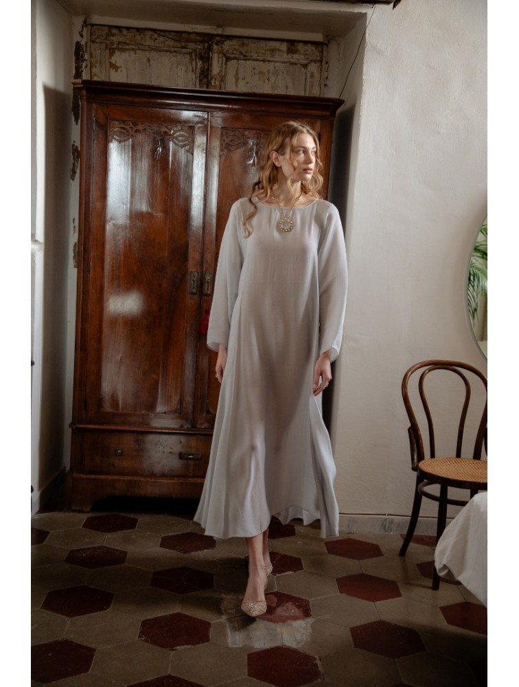 NIDODILEDA Cielo Dress Light Blue Grey Γαλάζιο Γκρι Φόρεμα