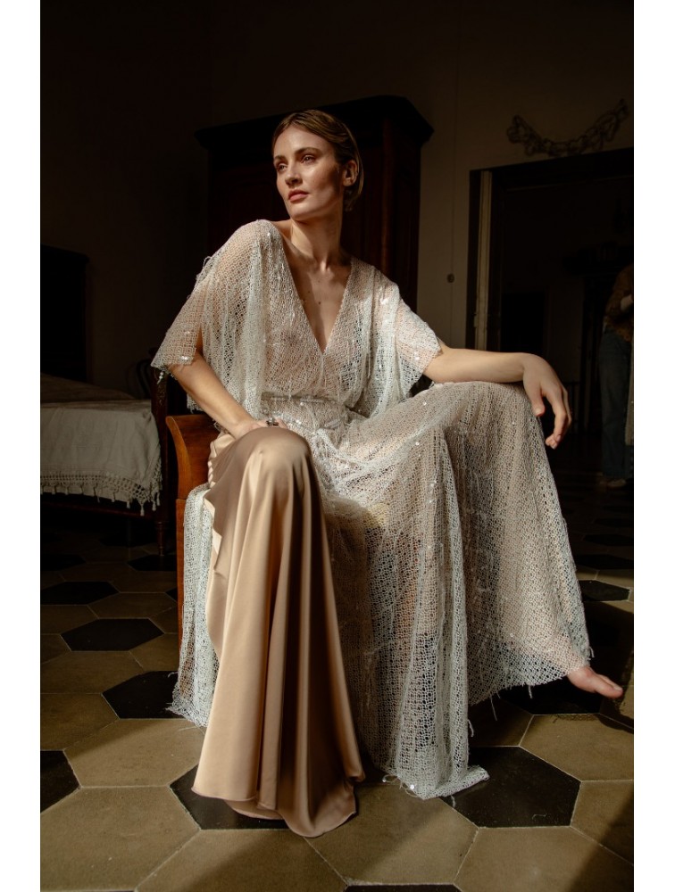 NIDODILEDA Ezra Slit Dress Off White Εκρού Φόρεμα