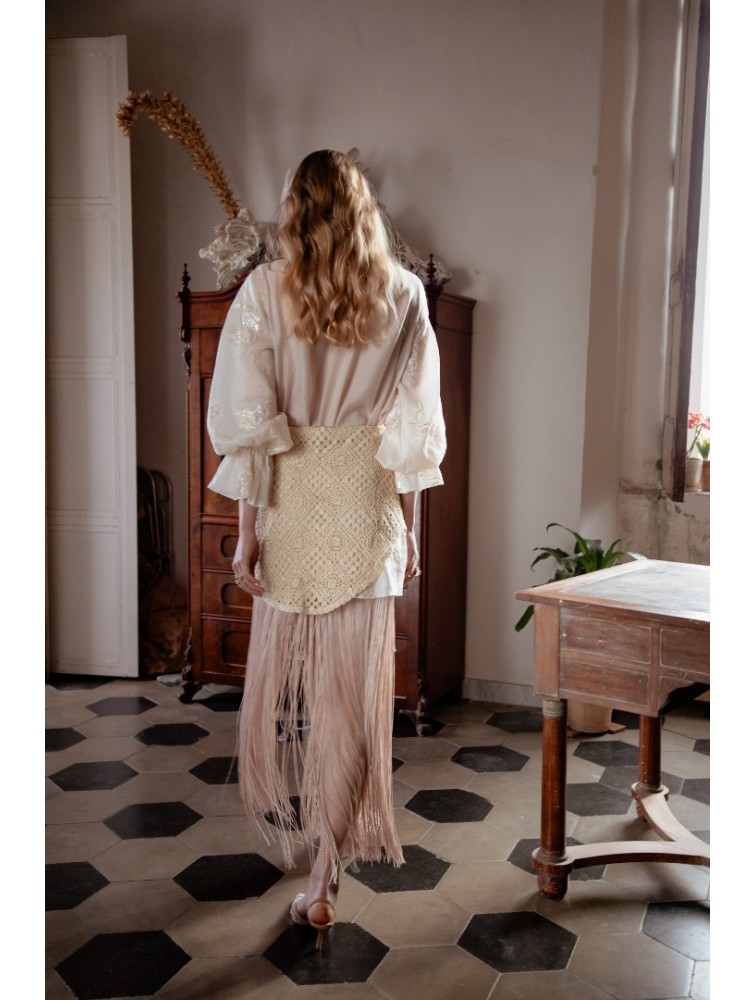 NIDODILEDA Glaze Skirt Sand Φούστα Στο Χρώμα Της Άμμου