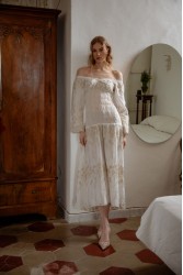 NIDODILEDA Muse Dress Off White Beige Εκρού Φόρεμα