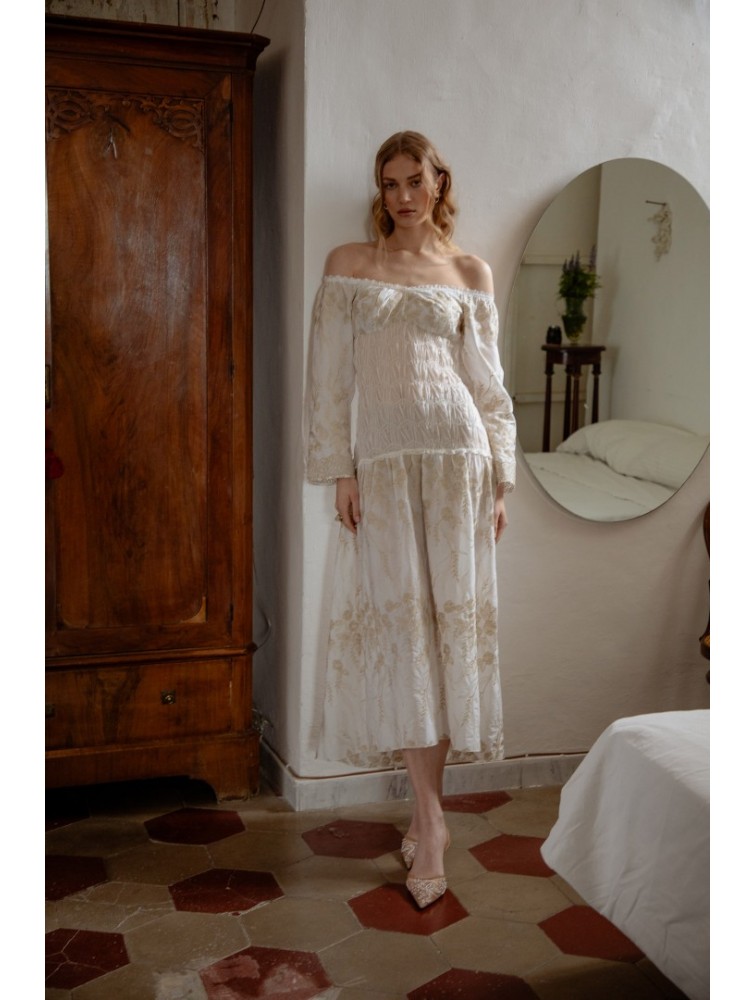 NIDODILEDA Muse Dress Off White Beige Εκρού Φόρεμα