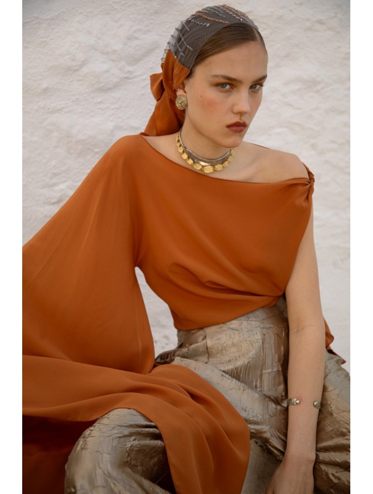 NIDODILEDA Serene Top Burnt Orange