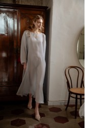 NIDODILEDA Cielo Dress Light Blue Grey Γαλάζιο Γκρι Φόρεμα