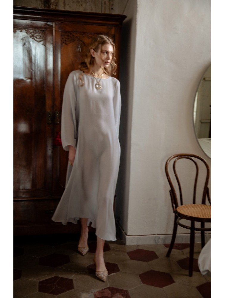NIDODILEDA Cielo Dress Light Blue Grey Γαλάζιο Γκρι Φόρεμα