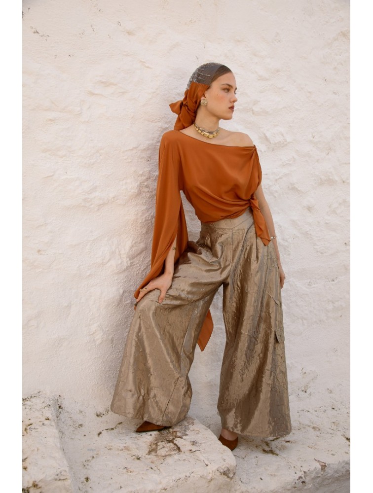 NIDODILEDA Eir Pants Silvery Olive Ασημί Λαδί Παντελόνα