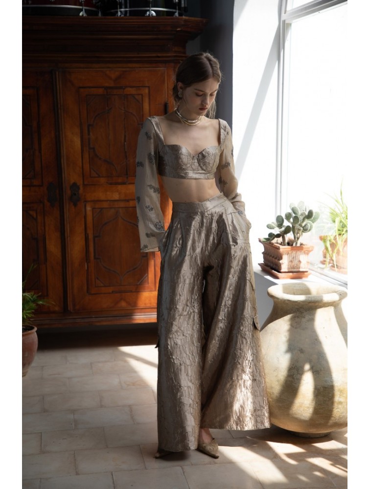 NIDODILEDA Eir Pants Silvery Olive Ασημί Λαδί Παντελόνα