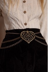 NIDODILEDA Core Chain Belt Μπρονζέ Αλυσίδα Ζώνη