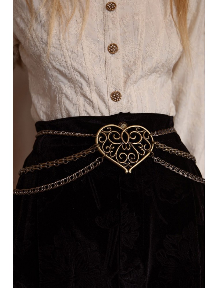 NIDODILEDA Core Chain Belt Μπρονζέ Αλυσίδα Ζώνη