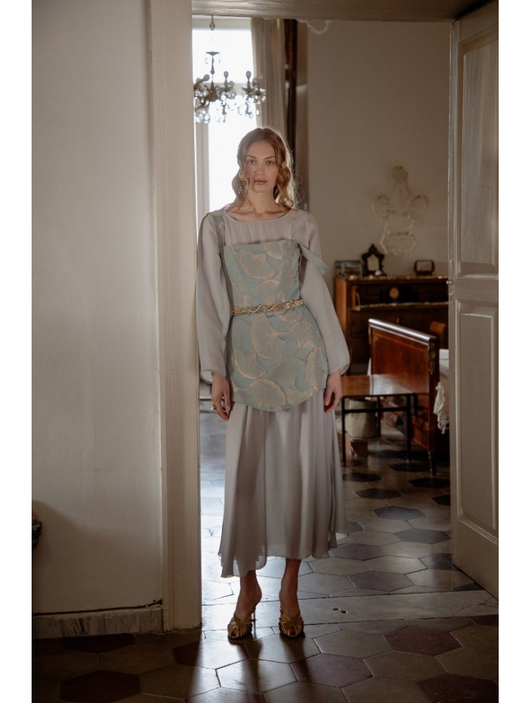 NIDODILEDA Cielo Dress Light Blue Grey Γαλάζιο Γκρι Φόρεμα