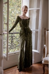NIDODILEDA Generis Velvet Pants Olive Green Χακί Βελούδινη Παντελόνα