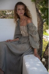 NIDODILEDA Liora Dress Light Grey Γκρι Φόρεμα