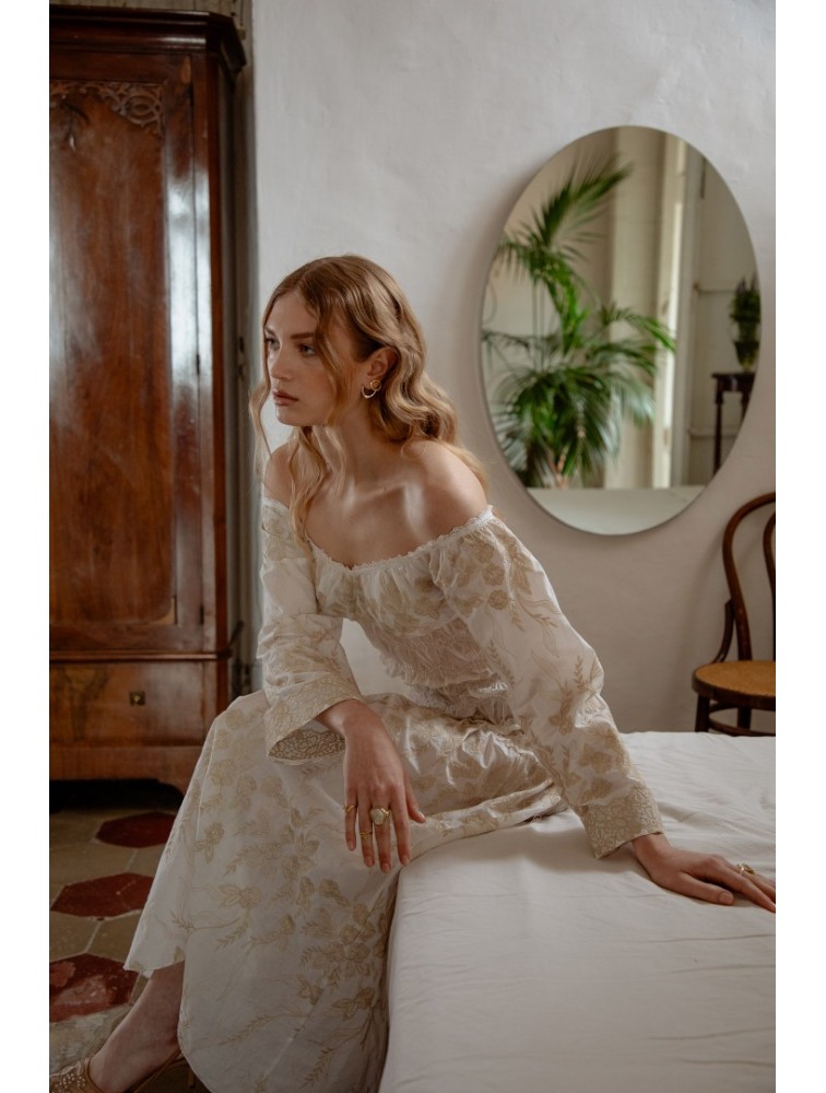 NIDODILEDA Muse Dress Off White Beige Εκρού Φόρεμα