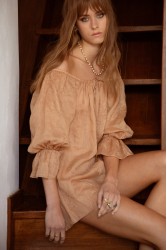 NIDODILEDA Unique Playsuit Light Peach Beige Ροδακινί Ολόσωμο Σόρτς