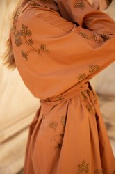 NIDODILEDA Eugene Kimono dress Καφέ κιμονό φόρεμα