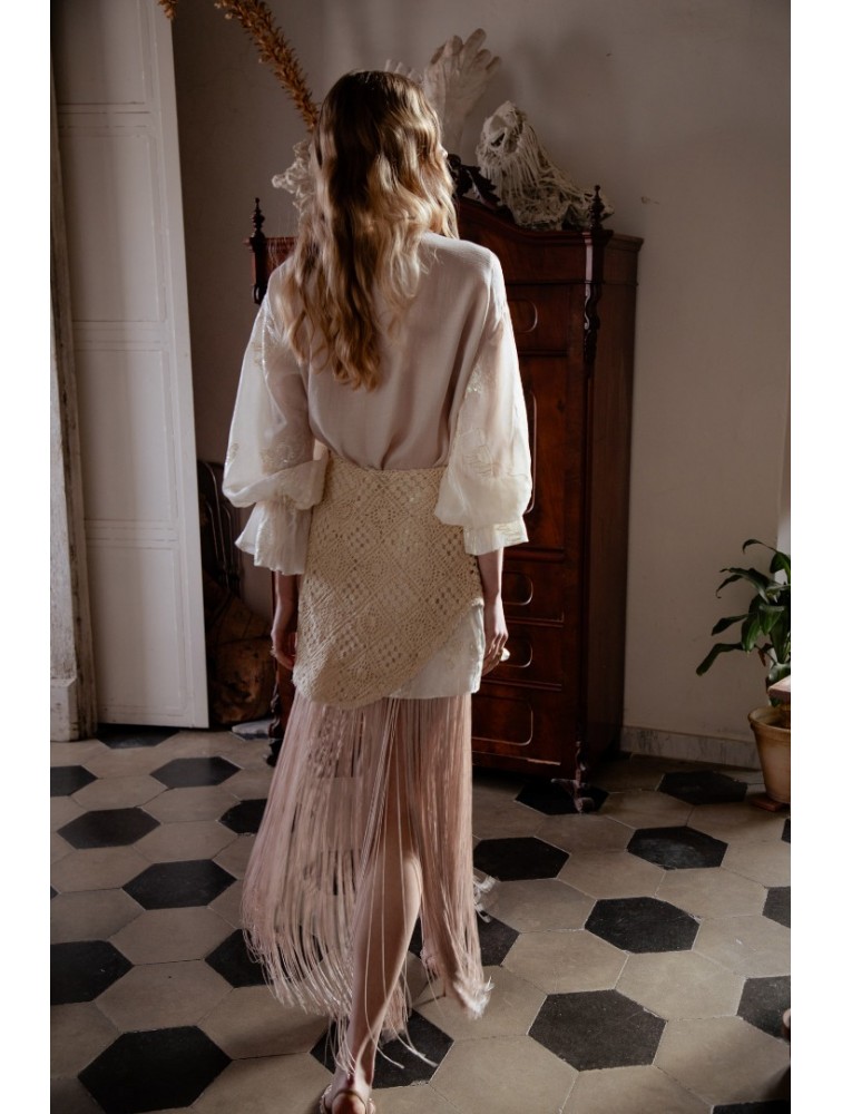 NIDODILEDA Glaze Skirt Sand Φούστα Στο Χρώμα Της Άμμου