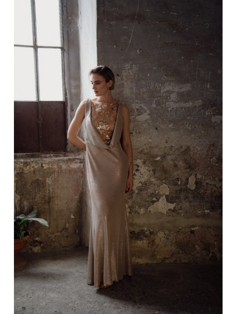 NIDODILEDA Jewel Dress Rose Gold Ροζ Χρυσό Φόρεμα