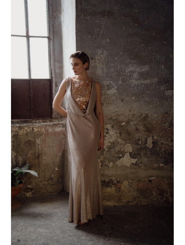 NIDODILEDA Jewel Dress Rose Gold Ροζ Χρυσό Φόρεμα