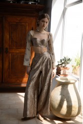 NIDODILEDA Madoc Bustier Silvery Olive Ασημί Λαδί Μπούστο